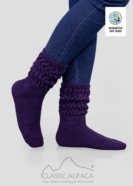 Alpaca therapeutic unisex socks, elastic top, breathable, moisture-wicking, lightweight comfort.