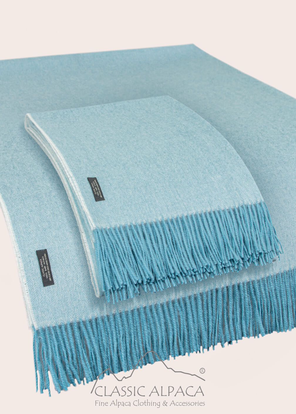 Wholesale Throws Woven & Brushed Herringbone Baby Alpaca Throw