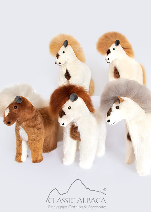 Alpaca Fur - Horse Ornament 11 inches