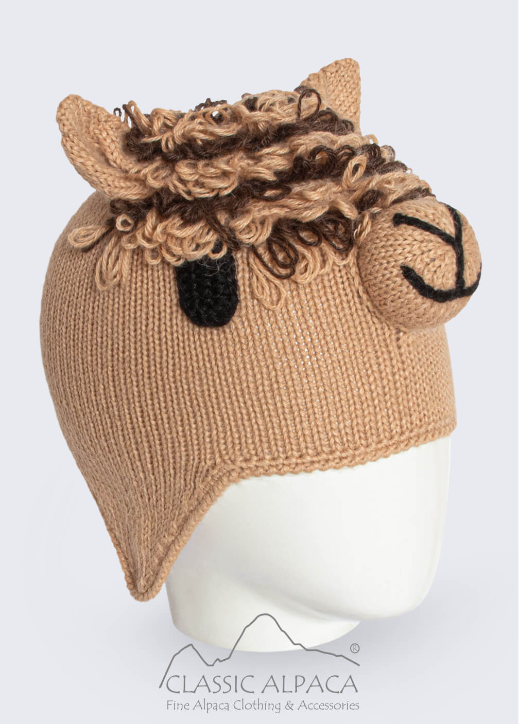 NWT Artesania Alpaca Wool Adult hat + Kids Beanie with earflap Knitted Wool Kids Hat, Alpaca Ear Flap Beanie, Winter Boys  main image 3