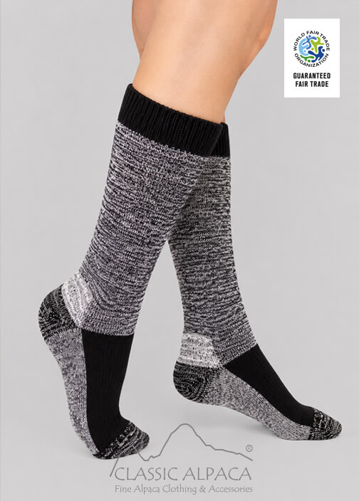 Alpaca OMNI Hiker Socks wholesale with Full Terry, reinforced pre-heel, heel, sole and toe and elastic band on the foot for greater comfort and durability.
