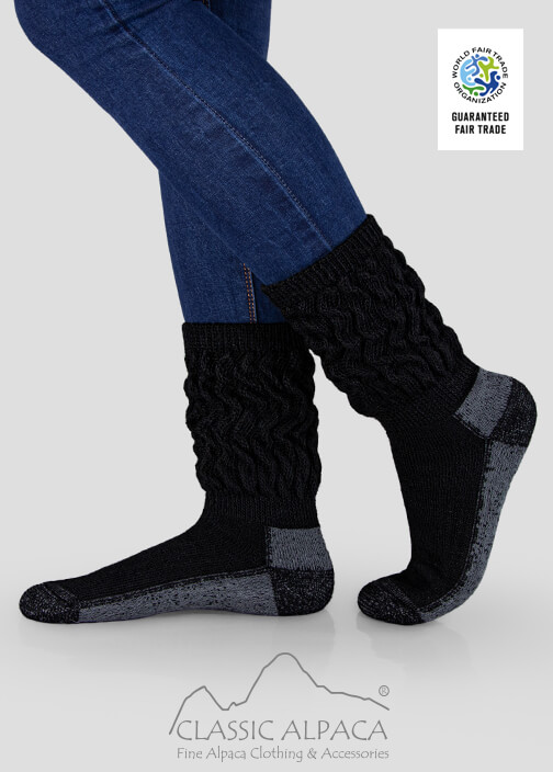 Premium alpaca therapeutic socks — reinforced sole, heel, and toe; spandex fit, moisture-wicking, diabetic-friendly.