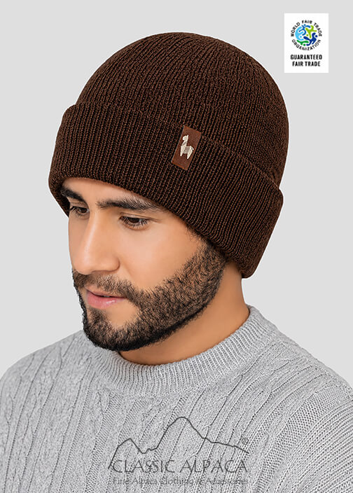 Men's Double Knit English Alpaca Hat