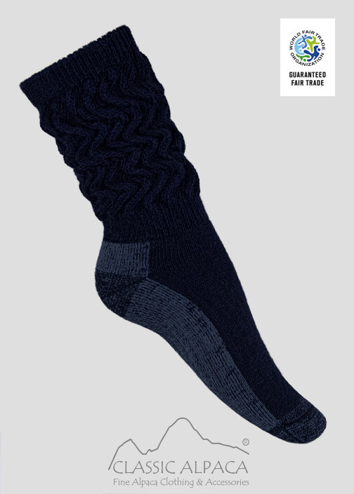 Premium alpaca therapeutic socks — reinforced sole, heel, and toe; spandex fit, moisture-wicking, diabetic-friendly.