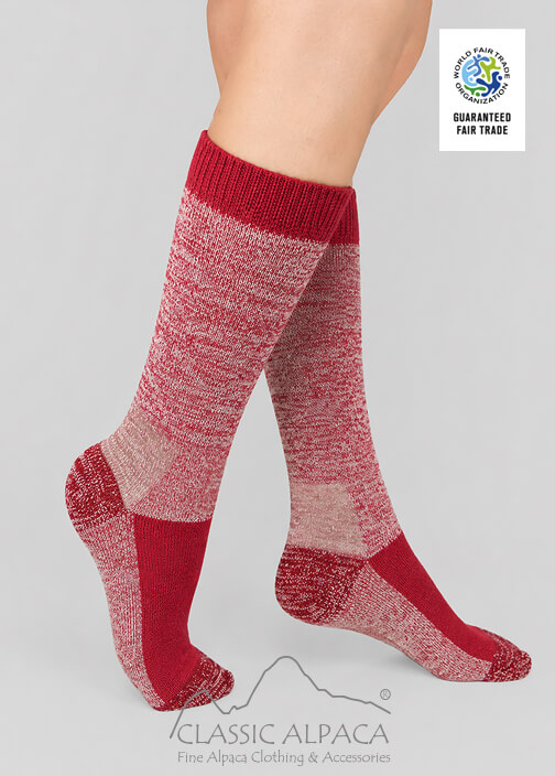 Alpaca OMNI Hiker Socks wholesale with Full Terry, reinforced pre-heel, heel, sole and toe and elastic band on the foot for greater comfort and durability.