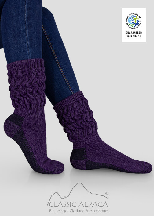 Premium alpaca therapeutic socks — reinforced sole, heel, and toe; spandex fit, moisture-wicking, diabetic-friendly.