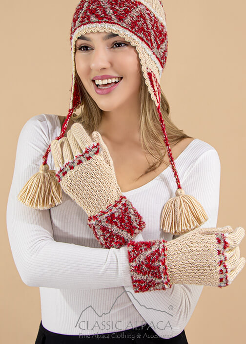 Shipibo Alpaca Boucle Gloves
