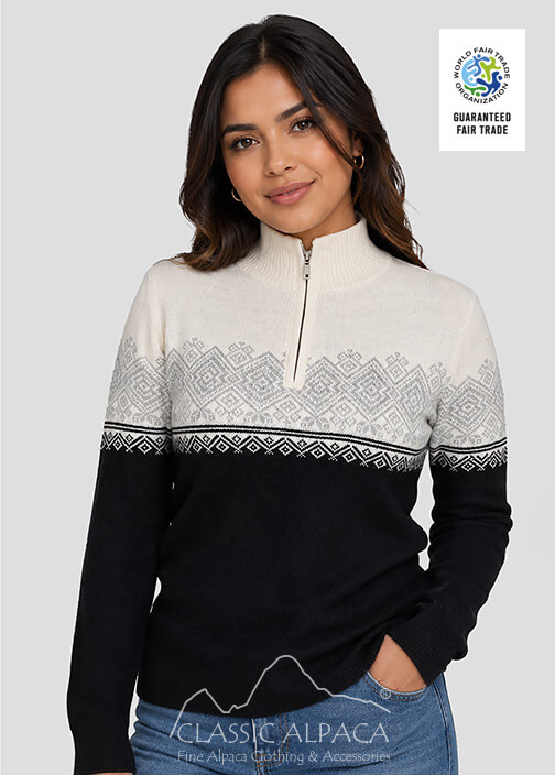 Antonia Half-Zip Alpaca Sweater