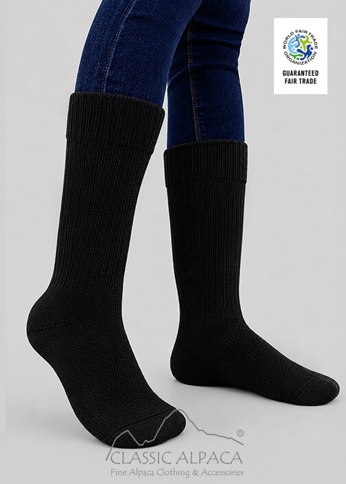 Premium Alpaca Heavy Boot Socks – wholesale alpaca boot socks for cold weather and rugged use.