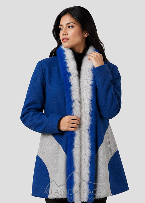 Reversible Alpaca Coat With Pockets