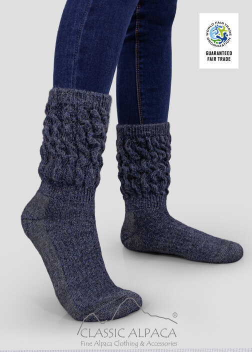 Premium alpaca therapeutic socks — reinforced sole, heel, and toe; spandex fit, moisture-wicking, diabetic-friendly.