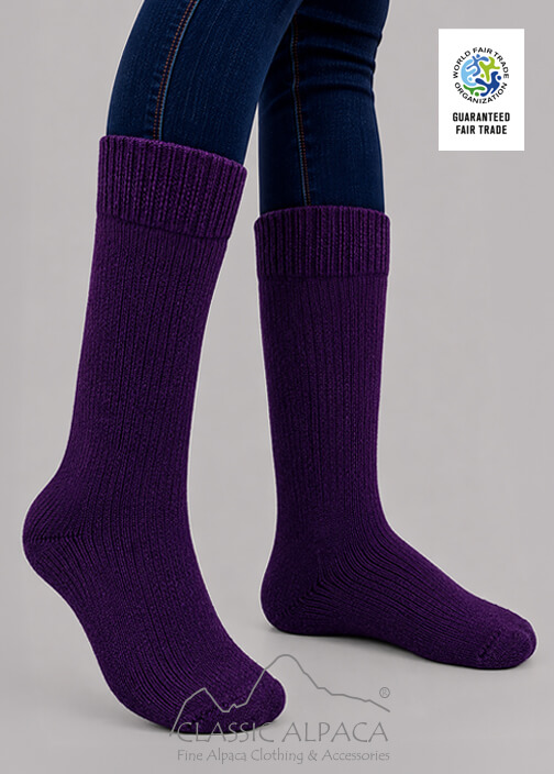 Premium Alpaca Heavy Boot Socks – wholesale alpaca boot socks for cold weather and rugged use.