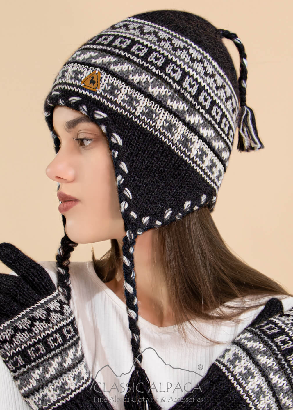 Wholesale Chullos: Unisex Peruvian Alpaca Hat with Ear Flaps - …