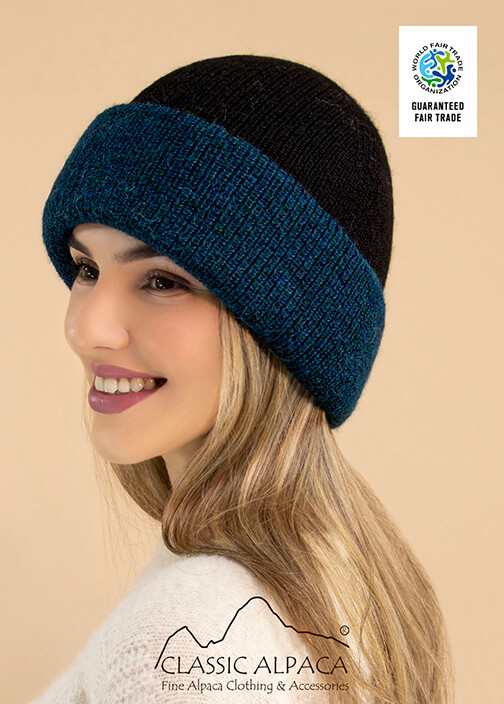Unisex Reversible knit English Alpaca Hat