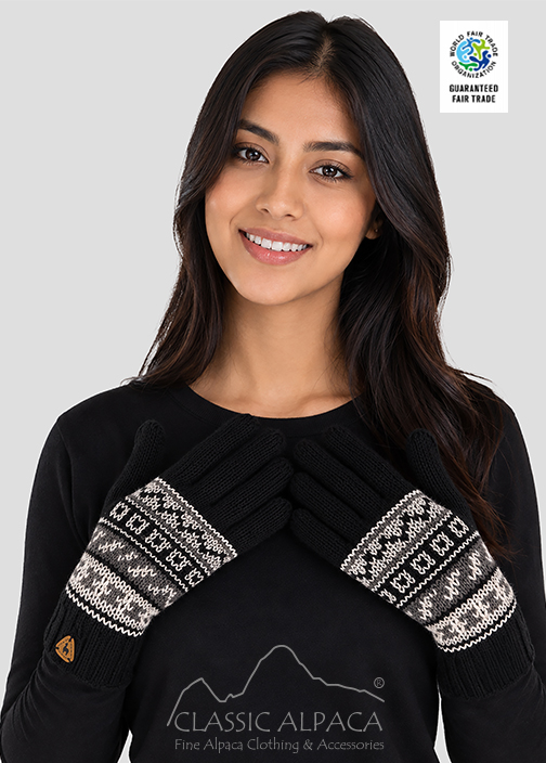 Peruvian Alpaca Gloves - Fleece Lining