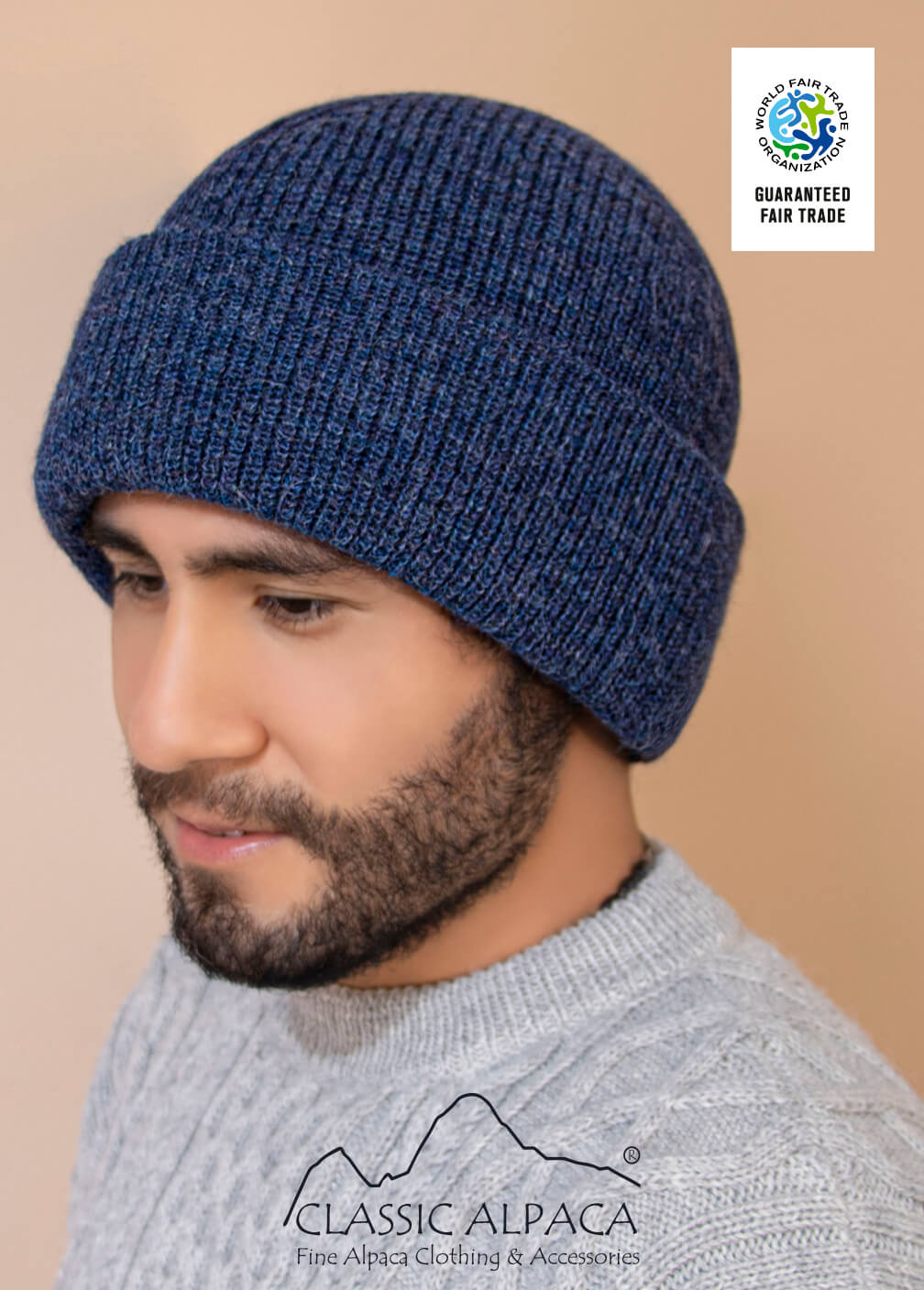 Wholesale Hats: Men's Double Knit English Alpaca Hat