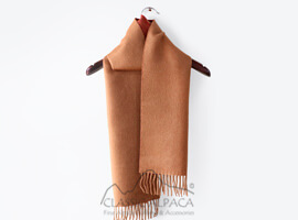 Woven & Brushed Double Face Baby Alpaca Scarf-Heavy Weight