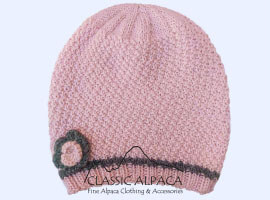 Flower Baby Alpaca Toddler Hat
