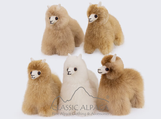 Baby Alpaca Cute Fur- Standing Alpaca 6 inches