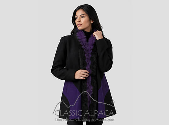 Reversible Alpaca Coat With Pockets