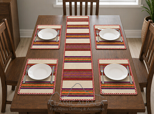 Handwoven Table Runner & Placemat Set