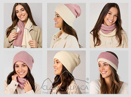Unisex Multipurpose Baby Alpaca Ribbed Hat