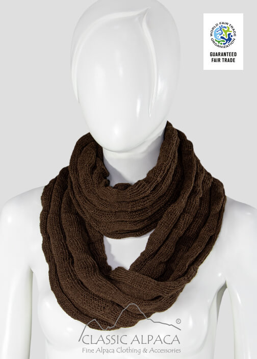 Textured Imperial Royal Alpaca Infinity Scarf