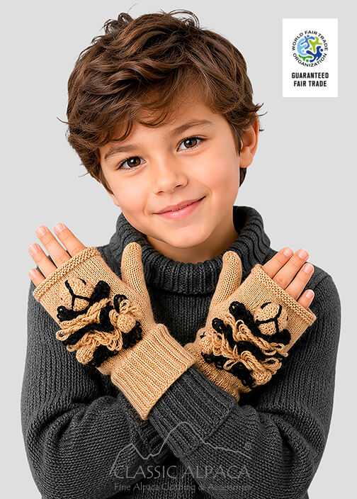 Alpaca Kids - Alpaca Fingerless Gloves