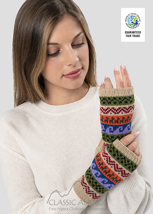Illary Baby Alpaca Fingerless Gloves