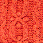 Bright Orange Autumn Alpaca Fingerless Gloves
